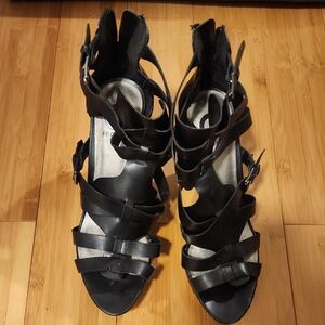 G by Guess Black Strappy Heels
